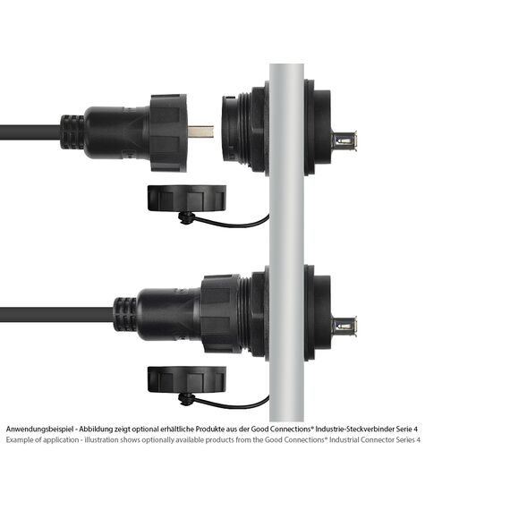 Good Connections IC04-U304 - USB A - Black - Female - Straight -