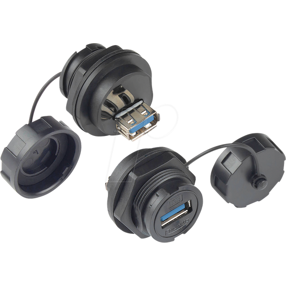 Good Connections IC04-U304 - USB A - Black - Female - Straight -