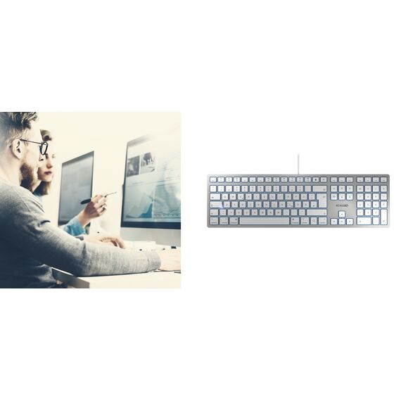 CHERRY KC 6000 SLIM FOR MAC - Keyboard - USB - Germ | JK-1610DE-1