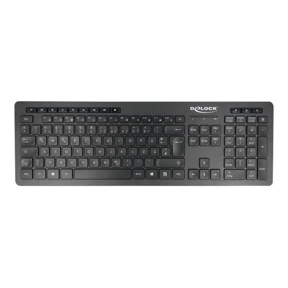 DeLOCK - Silent - keyboard - wireless - 2.4 GHz - QWERTZ  | 12004