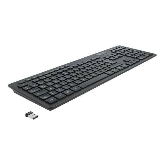 DeLOCK - Silent - keyboard - wireless - 2.4 GHz - QWERTZ  | 12004