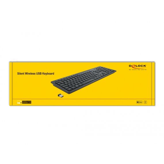 DeLOCK - Silent - keyboard - wireless - 2.4 GHz - QWERTZ  | 12004