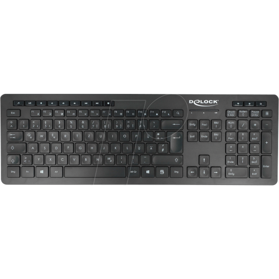 DeLOCK - Silent - keyboard - wireless - 2.4 GHz - QWERTZ  | 12004
