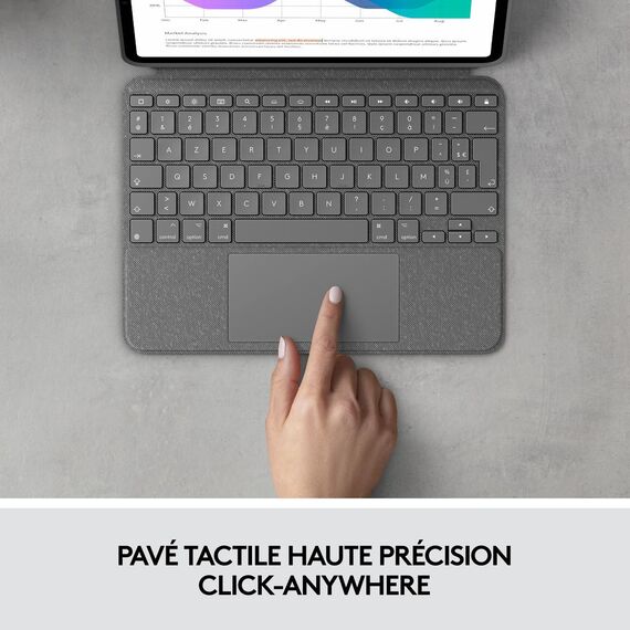 Logitech Combo Touch - Keyboard and folio case - wit | 920-010143