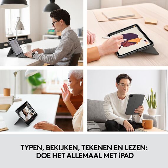 Logitech Combo Touch - Keyboard and folio case - wit | 920-010143