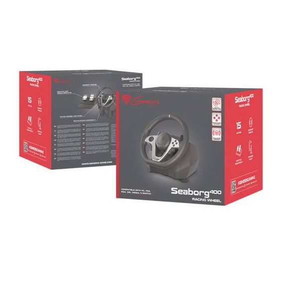 natec GENESIS Seaborg 400 Steering wheel + Pedals NGK1567