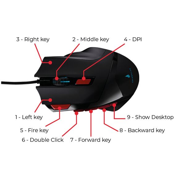 Verbatim SureFire Eagle Claw - Mouse - right-handed - opt | 48817