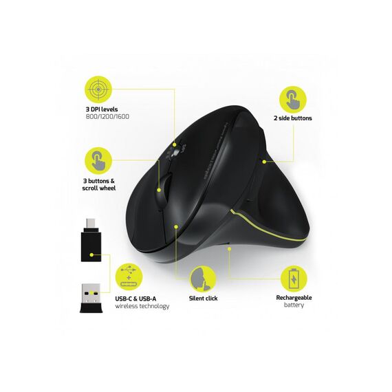 PORT Connect Professional - Vertical mouse - ergonomi | 900706-BT