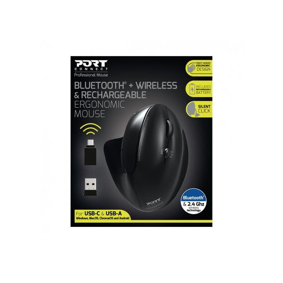 PORT Connect Professional - Vertical mouse - ergonomi | 900706-BT