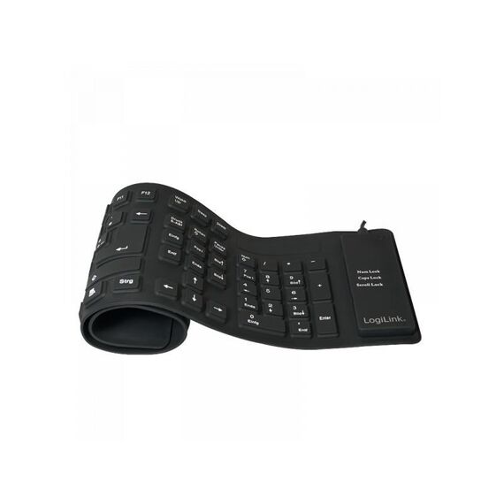 LogiLink Flexible Waterproof - Keyboard - PS/2, USB - Q | ID0019A