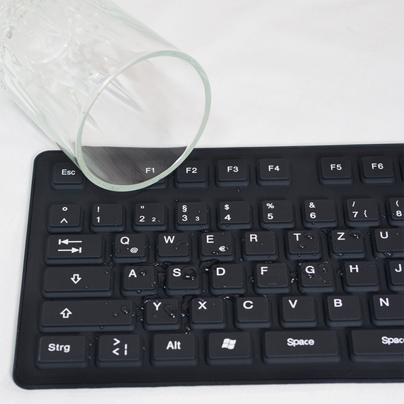LogiLink Flexible Waterproof - Keyboard - PS/2, USB - Q | ID0019A