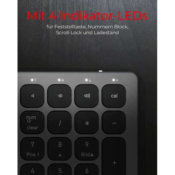 KeySonic KSK-8023BTRF - Keyboard - full size - wireless - 2.4 GHz