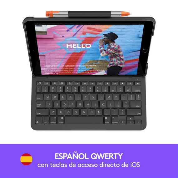 Logitech Slim Folio - Keyboard and folio case - Blue | 920-009478