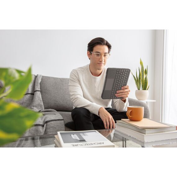 Logitech Folio Touch - Keyboard and folio case - wit | 920-009958