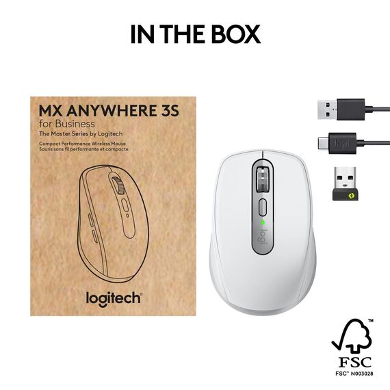 Logitech MX Anywhere 3S for Business - Mouse - right | 910-006959
