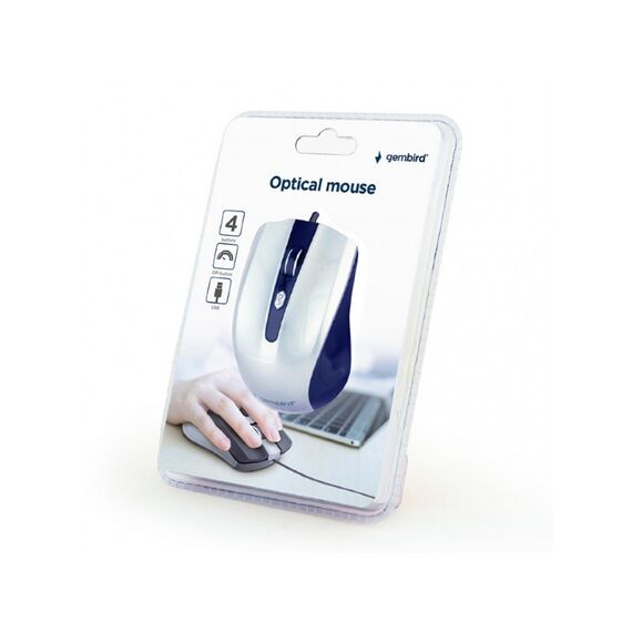 Gembird MUS-4B-01-BS - Mouse - optical - 4 buttons - wired - USB