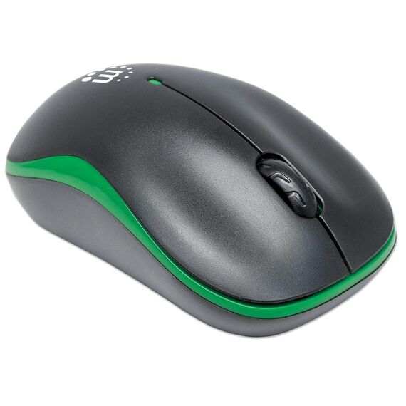 Manhattan Success Wireless Mouse, Black/Green, 1000dpi,  | 179393