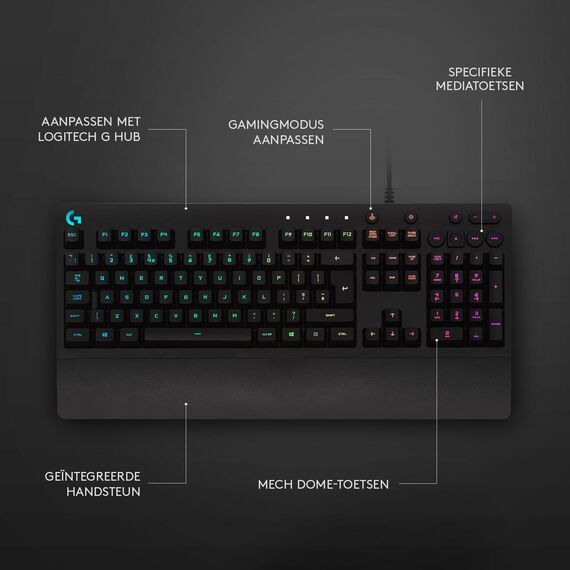 Logitech Prodigy G213 - Keyboard - backlit - USB - G | 920-008087