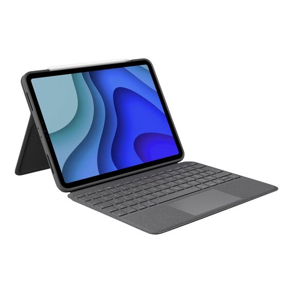 Logitech Folio Touch - Keyboard and folio case - wit | 920-009956