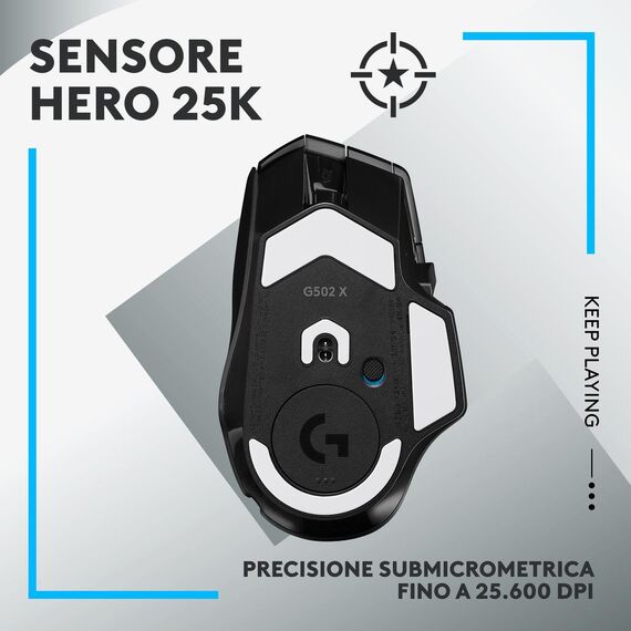 Logitech G G502 X LIGHTSPEED - Mouse - optical - 8 b | 910-006181