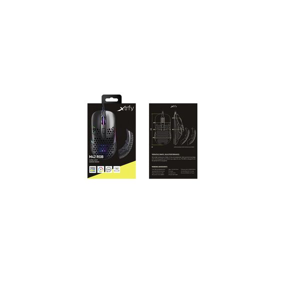 Xtrfy M42 - Mouse - optical - wired - USB - black | M42-RGB-BLACK