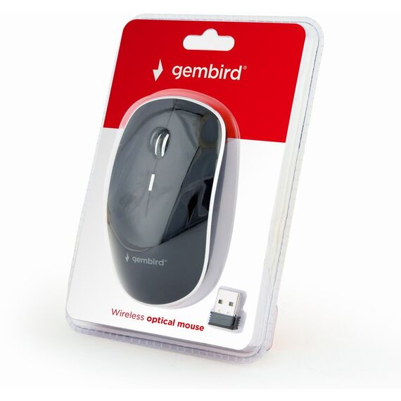 Gembird MUSW-4B-01 - Mouse - optical - 4 buttons - wireless - 2.4