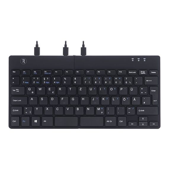R-Go Split Ergonomic Keyboard, QWERTZ(DE), black,  | RGOSP-DEWIBL