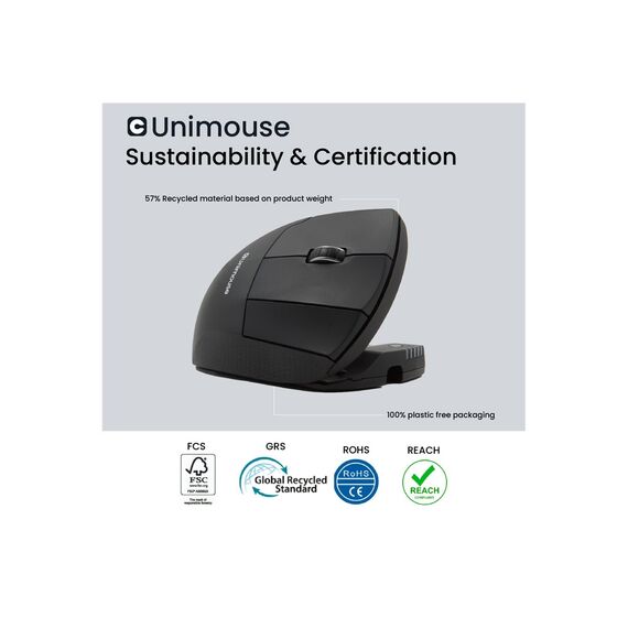 Contour Unimouse - Vertical mouse - ergonomic - rig | CDUMBK21001