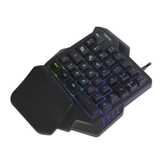 LogiLink Illuminated one-hand gaming - Keyboard - backli | ID0181