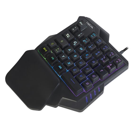 LogiLink Illuminated one-hand gaming - Keyboard - backli | ID0181
