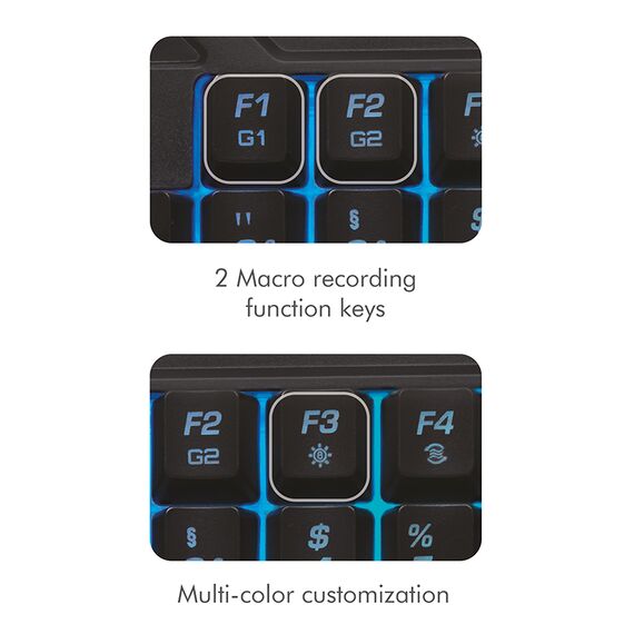 LogiLink Illuminated one-hand gaming - Keyboard - backli | ID0181