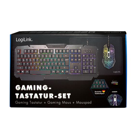 LogiLink Gaming Combination Set - Keyboard, mouse and mo | ID0185