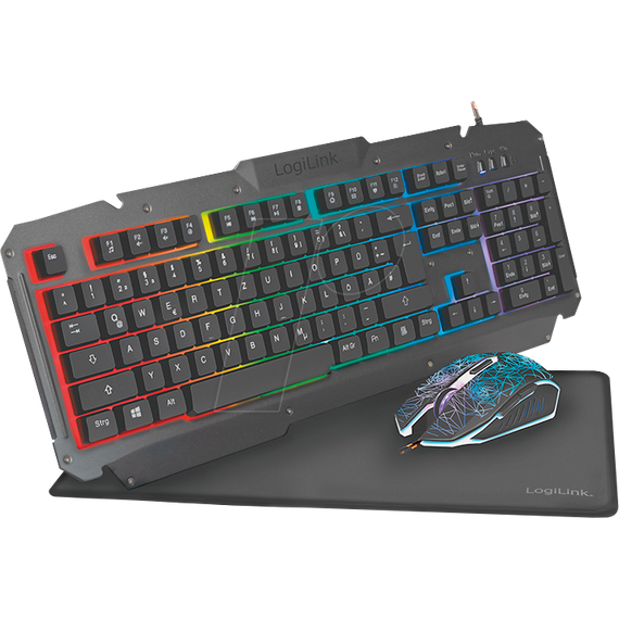 LogiLink Gaming Combination Set - Keyboard, mouse and mo | ID0185