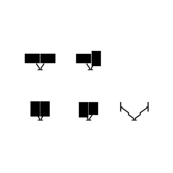 HAGOR HA - Mounting kit - articulating dual arms - for 2 L | 8716