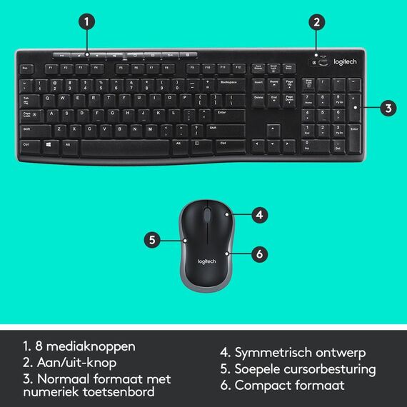 Logitech MK270 Wireless Combo - Keyboard and mouse s | 920-004513