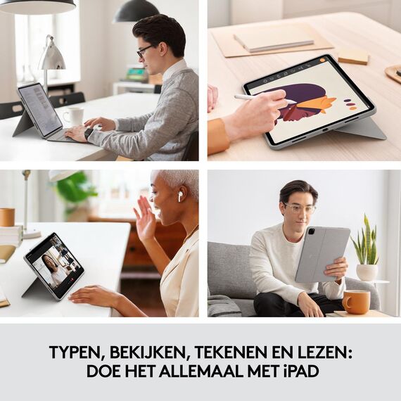 Logitech Combo Touch - Keyboard and folio case - wit | 920-010222