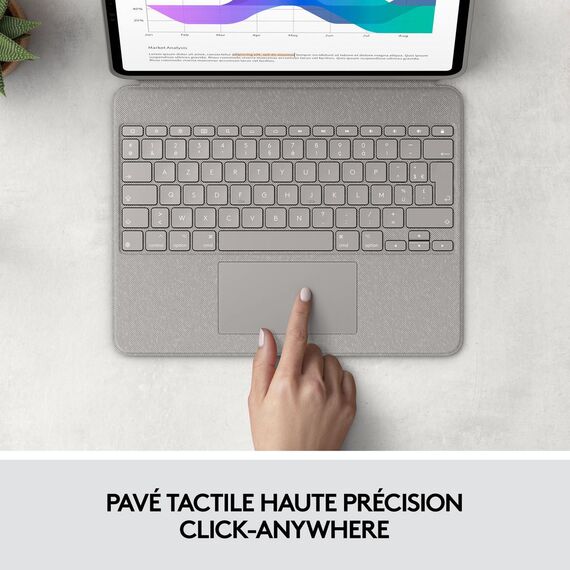 Logitech Combo Touch - Keyboard and folio case - wit | 920-010222
