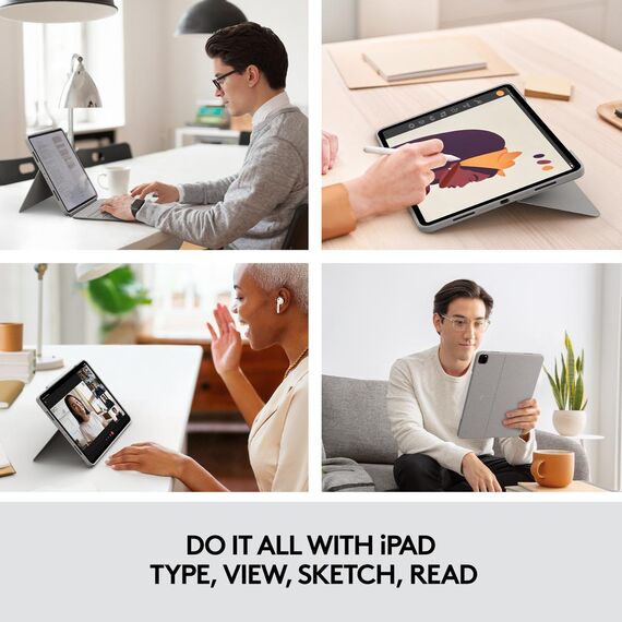 Logitech Combo Touch - Keyboard and folio case - wit | 920-010222