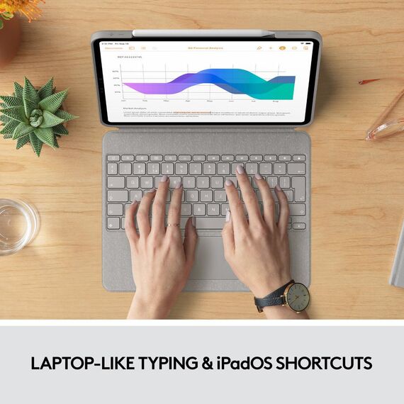 Logitech Combo Touch - Keyboard and folio case - wit | 920-010222