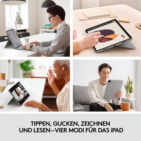Logitech Combo Touch - Keyboard and folio case - wit | 920-010222