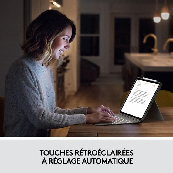 Logitech Combo Touch - Keyboard and folio case - wit | 920-010258