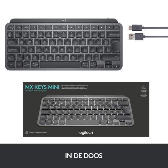 Logitech MX Keys Mini - Keyboard - backlit - Bluetoo | 920-010479