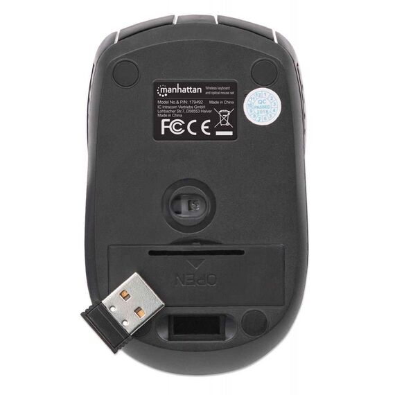 Manhattan - Keyboard and mouse set - wireless - 2.4 GHz  | 179492