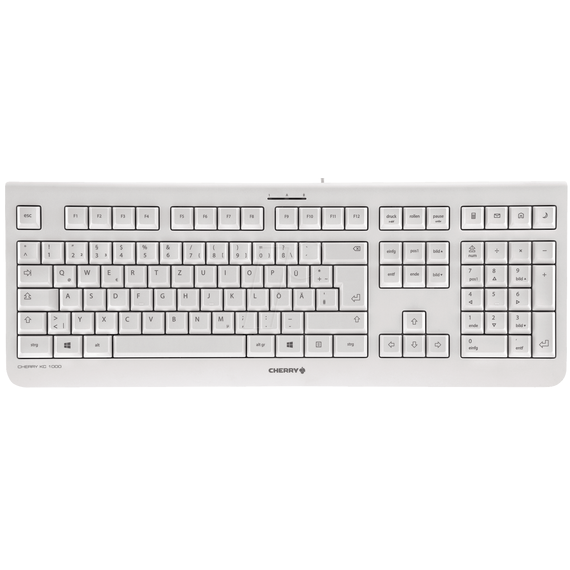 CHERRY KC 1000 - Keyboard - German - light grey | JK-0800DE-0