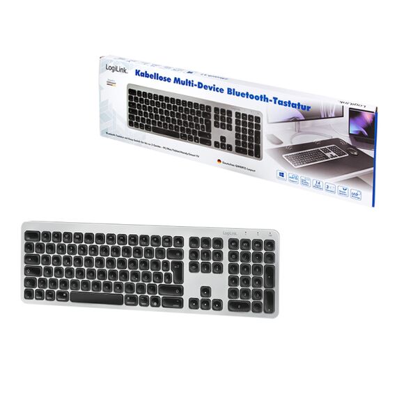 LogiLink - Keyboard - wireless - Bluetooth 4.2 - QWERTZ  | ID0206