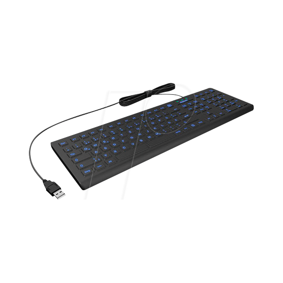 KeySonic KSK-8031INEL / Full-size (100%) / USB / QWERTZ / | 60529