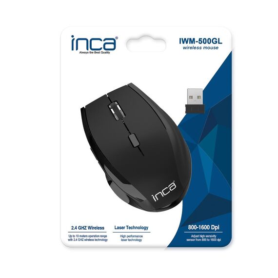 Inca IWM-500GL / Right-hand / Optical / RF Wireless / 1600 DPI /
