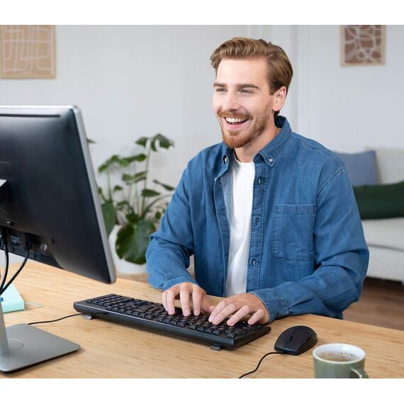 Trust TKM-250 - Keyboard and mouse set - USB - German | 23978
