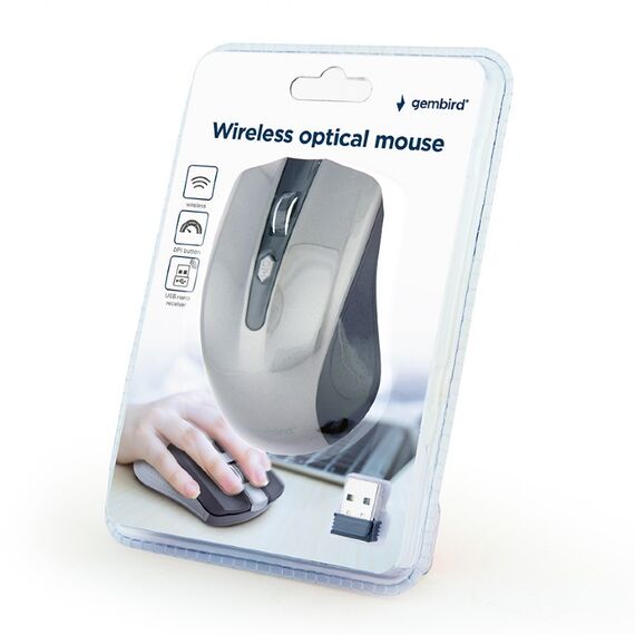 Gembird MUSW-4B-04-BG - Mouse - optical - 4 buttons - wireless -