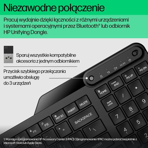HP 475 - Keyboard - dual-mode, multi-device, compac | 7N7B9AA#ABD